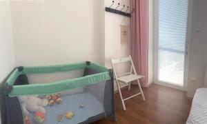 Postel nebo postele na pokoji v ubytování Apartmán v Březí