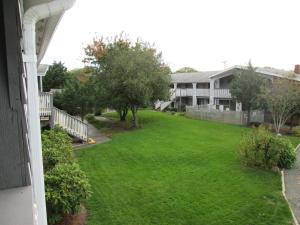 a yard of a house with a yard of green grass at Eastwood at Provincetown in Provincetown