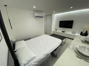 Televízia a/alebo spoločenská miestnosť v ubytovaní Cannes - Magnifique studio moderne