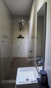 y baño con lavabo y espejo. en Barrancas de Nieva B04 en San Salvador de Jujuy