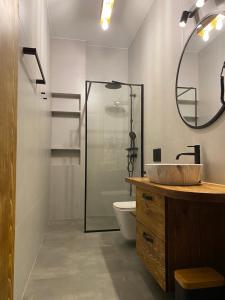 Kúpeľňa v ubytovaní Apartamenty Zander + 24 fotografií