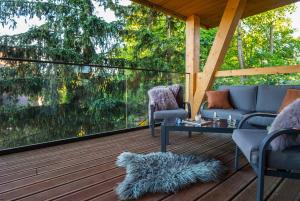 Balkón alebo terasa v ubytovaní Apart-Center Antalovka Spa