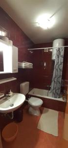 a bathroom with a toilet and a sink and a tub at Apartments ALTO in Rovinj +27 photos