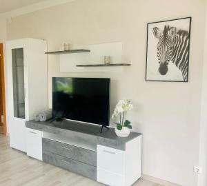 TV a/nebo společenská místnost v ubytování Ferienhaus Lara