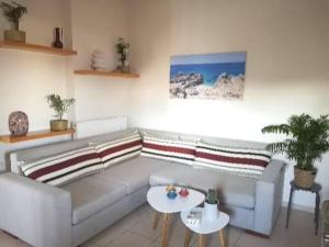 A seating area at Casa Plumeria at Gouves Beach
