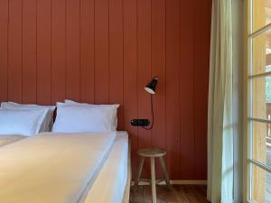 Postel nebo postele na pokoji v ubytování STUBN in der Frasdorfer Hütte