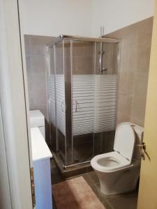 A bathroom at Taygetus apartments