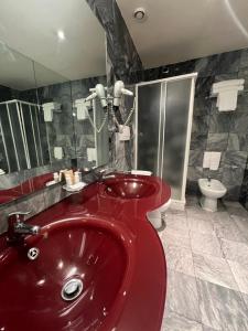 Koupelna v ubytování Hotel La Fenice