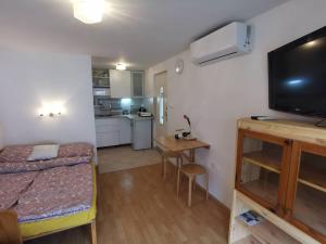 Kuchyňa alebo kuchynka v ubytovaní Kaméleon Apartmanház EV töltéssel