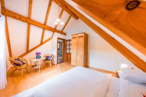 Voodi või voodid majutusasutuse Smile Apartments mit Donaublick toas