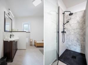 A bathroom at Apartman Belavita