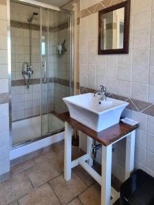 Koupelna v ubytování Hisa Brdo Guesthouse + 37 fotografií