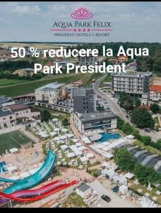 a poster for a water park in a city at BlueSky Premium Apartment Baile Felix in Baile Felix