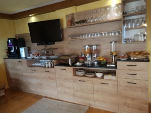 Kuchnia lub aneks kuchenny w obiekcie Pension Sonnleitner