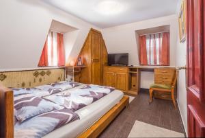 Llit o llits en una habitació de Tamás Apartman Balatonföldvár szívében- egész évben nyitva!