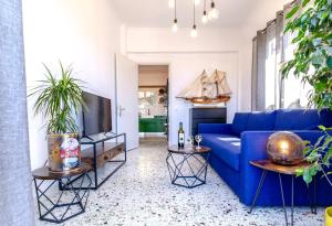 Zona de estar de Canvas Apartment Corfu