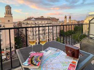 A general view of Budapest or a view of the city taken from Az apartmant