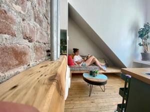 Posezení v ubytování Tiny Beachhouse