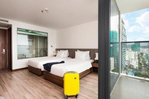 Postel nebo postele na pokoji v ubytování Gosia Hotel