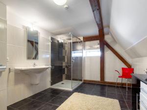 a bathroom with a shower and a sink at Holiday Home Frilo by Interhome in Šonov