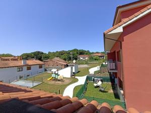 a view from the roof of a building with a playground at Aldea Bricia 16 in Posada de Llanes