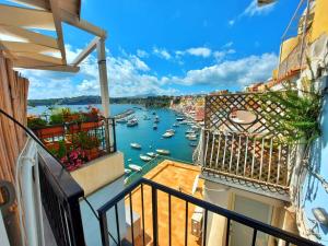 a view of a river from an apartment balcony at Monolocale Azzurro Procida in Procida