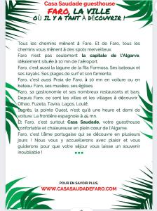 a page of a document with green leaves at Casa Saudade luxury rooms in Faro