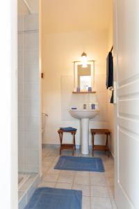 Ett badrum på Chambres d'hôte La Pradelle