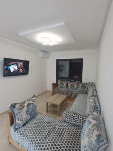 Zona d'estar a Deluxe Apartment in Marrakesh. hevernage flat