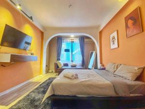 Postel nebo postele na pokoji v ubytování Aimee House - Đinh Liệt