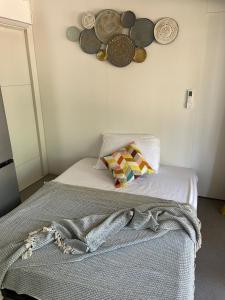 Postel nebo postele na pokoji v ubytování Mobile Home Fran