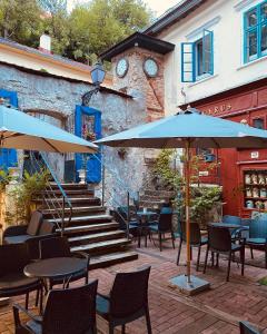 Restaurace v ubytování Tichý a slnečný loft Mikovini v rušnom centre Štiavnice