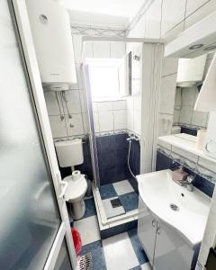 Koupelna v ubytování Apartment Plazza Rafailovici