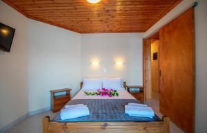 Postel nebo postele na pokoji v ubytování Aggelika Apartments