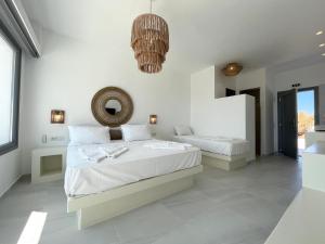 Krevet ili kreveti u jedinici u okviru objekta 3Waves Sea View Paros