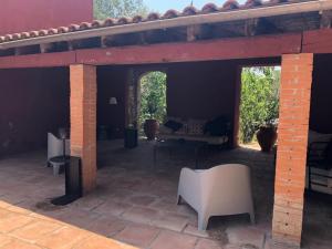 Balkon lub taras w obiekcie Maison au coeur d'un vignoble