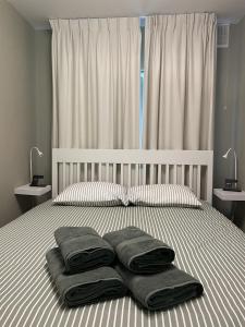 Postel nebo postele na pokoji v ubytování Comfortabel tot rust komen in het Veluwse bos