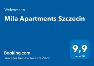 Mila Apartments Szczecin 면허증, 상장, 서명, 기타 문서