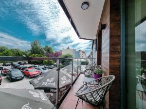 Balkón alebo terasa v ubytovaní Apartament VIP CENTRUM