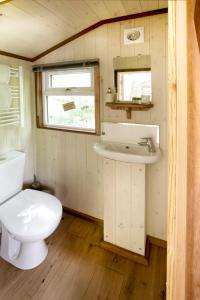 Vonios kambarys apgyvendinimo įstaigoje Riverwood Farms Shepherds Hut