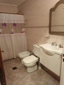 a bathroom with a toilet and a sink at BRISAS DE SAN JAVIER in Yerba Buena