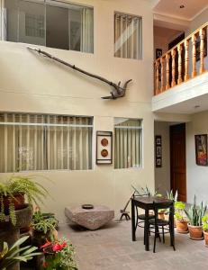 Balkón nebo terasa v ubytování Hostal Casona Arrambide