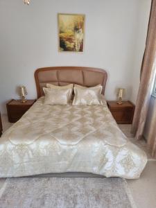 Кровать или кровати в номере Appartement carthage