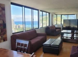 Predel za sedenje v nastanitvi Apartment With Beautiful View in Hawaii