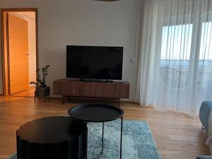 TV a/nebo společenská místnost v ubytování Seaside apartment