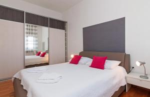 Posteľ alebo postele v izbe v ubytovaní Apartman Pegla
