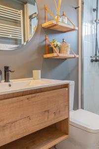 Ένα μπάνιο στο Lodge Ojos de Nieve