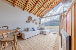 Χώρος καθιστικού στο Lodge Ojos de Nieve