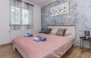 Łóżko lub łóżka w pokoju w obiekcie Cozy Home In Biograd Na Moru