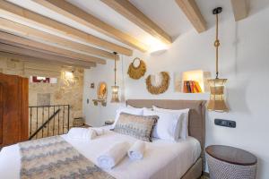 Posteľ alebo postele v izbe v ubytovaní Charming Traditional Cretan Villa "Alisavaki"